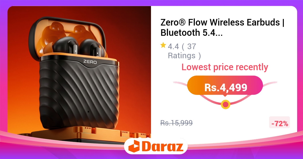 Zero Flow Wireless Earbuds Bluetooth 5.4 150H Playtime