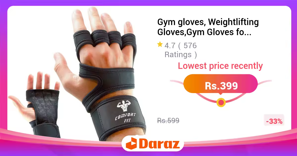 Gym Gloves, Weightlifting Gloves, Gym Gloves for Men, Weightlifting Gym Gloves for Workout, Cross Training Pull Ups Exercise