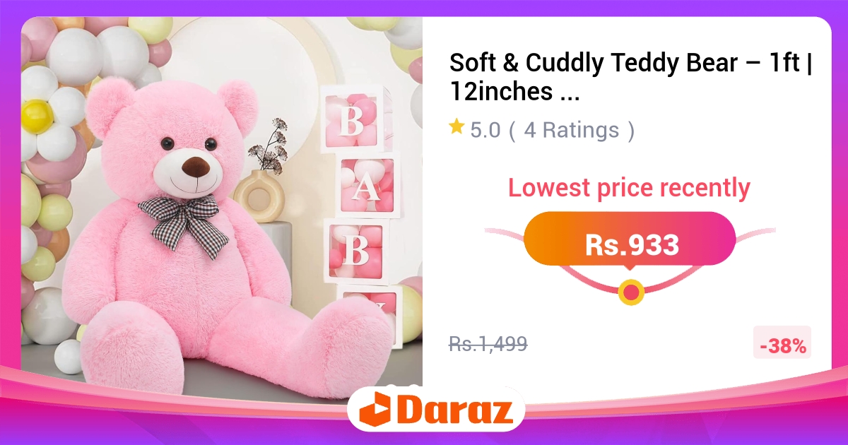 Soft Cuddly Teddy Bear 1ft Premium Plush Gift