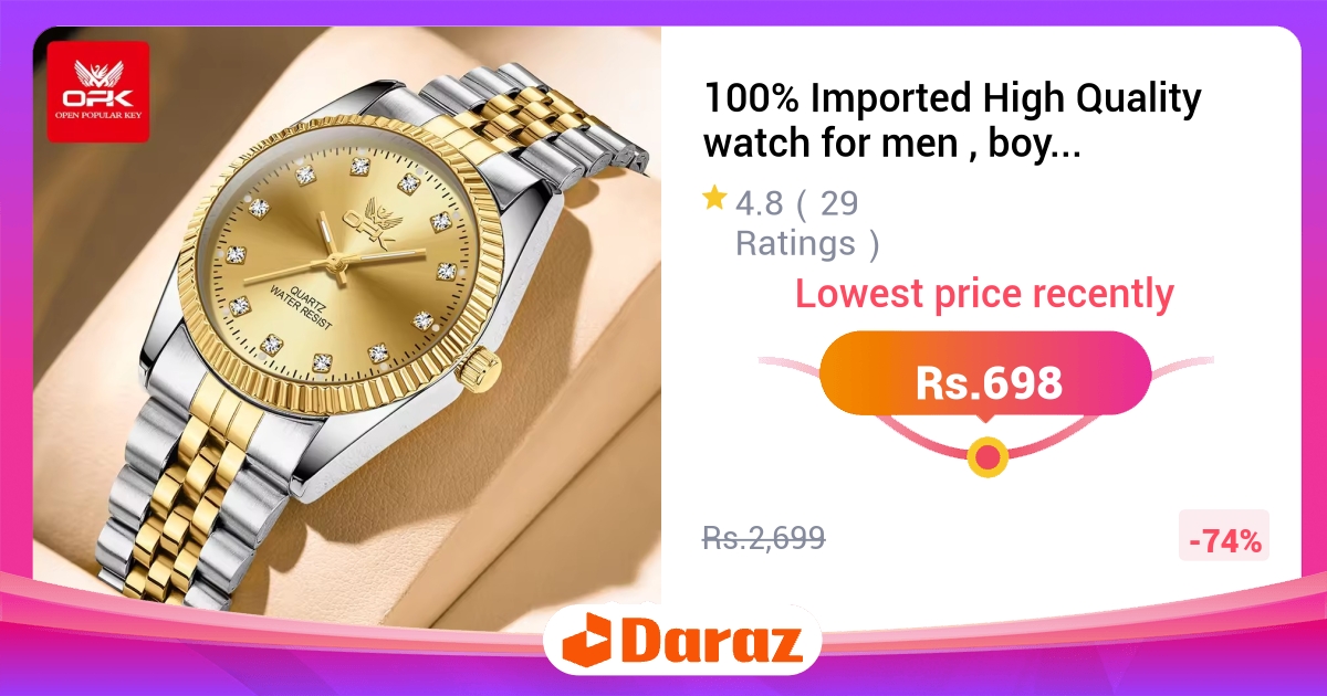 100% Imported High Quality Watch for Men - New 2025 Design