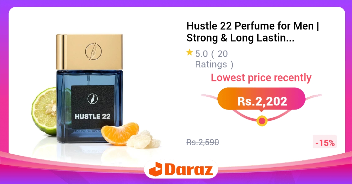 Hustle 22 Perfume for Men 50ml - Strong & Long Lasting Fragrance