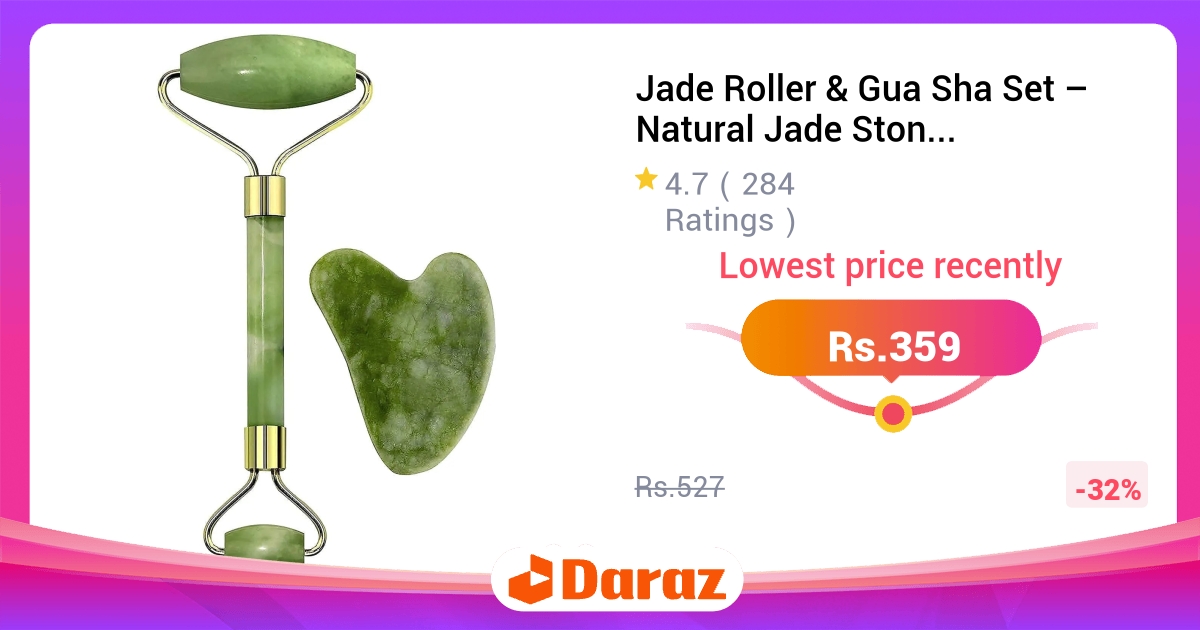 Jade Roller Gua Sha Set Natural Face Massager