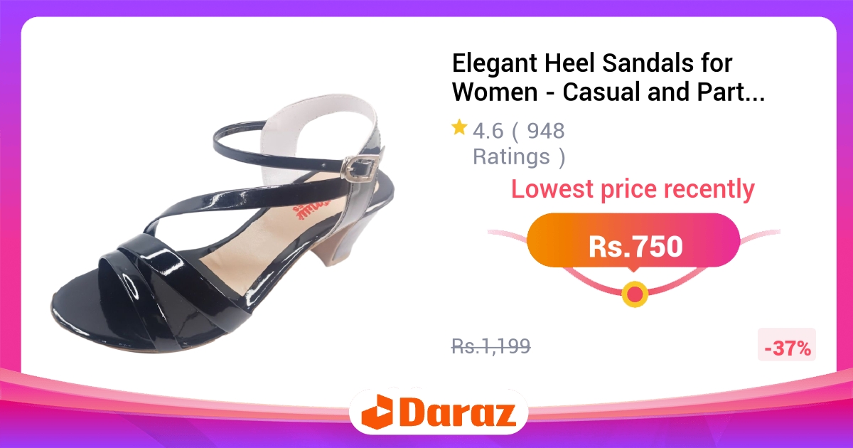 Elegant Heel Sandals for Women Casual Party Wear