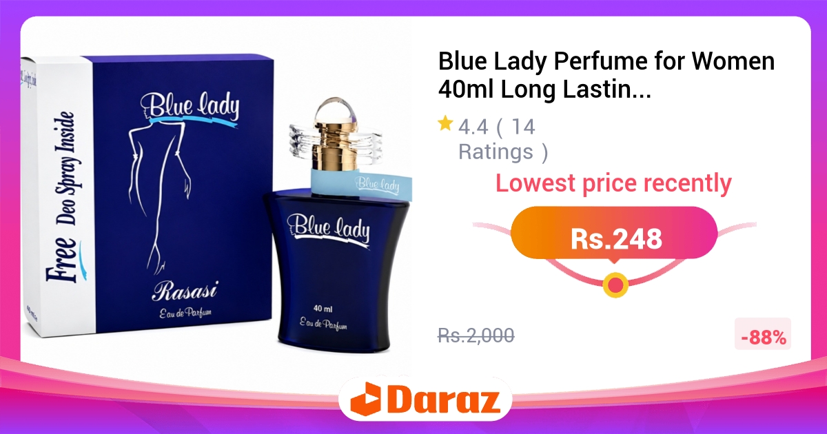 Blue Lady Perfume 40ml for Women - Long Lasting Luxury Floral Fragrance, Premium Designer Scent