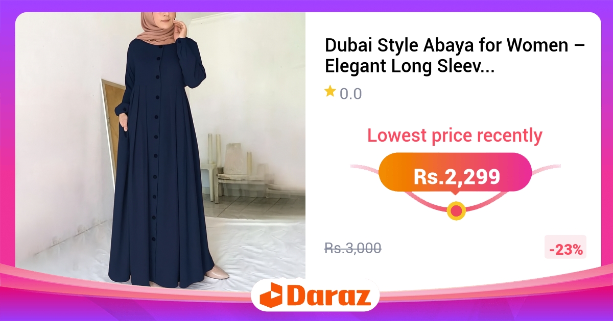 Dubai Style Abaya for Women - Elegant Long Sleeve Maxi Dress
