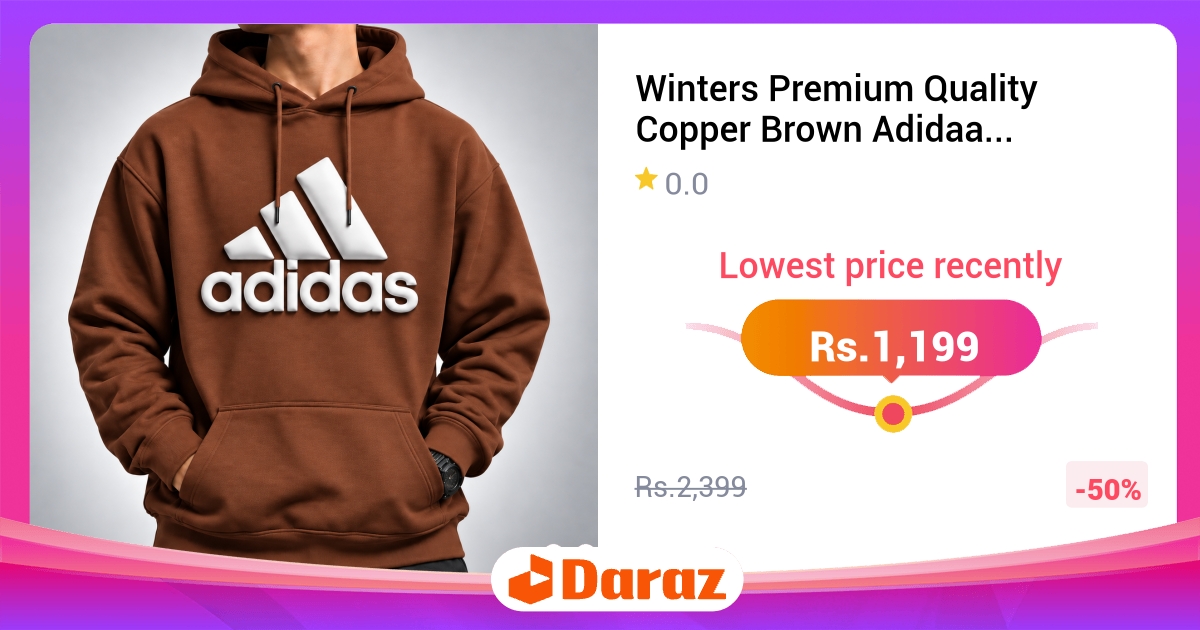 Winters Premium Quality Copper Brown Printed Fleece Hoodie for Men