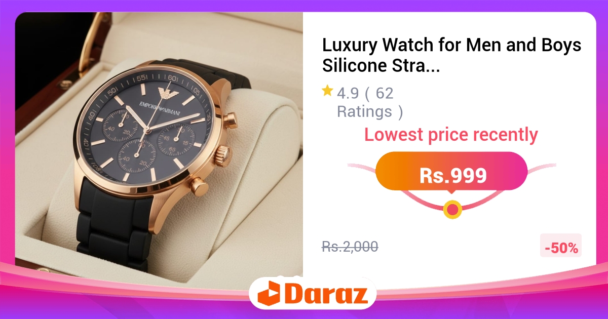 Luxury Watch for Men - Silicone Strap Quartz, Casual Fashion Style