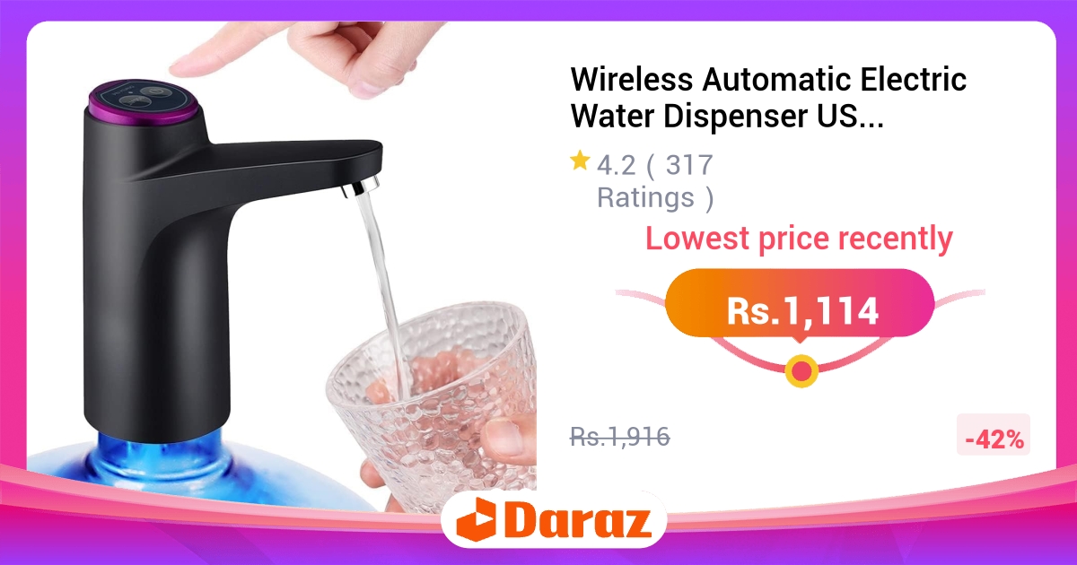 Wireless Automatic Electric Water Dispenser - USB Barrel Pump for Bottles