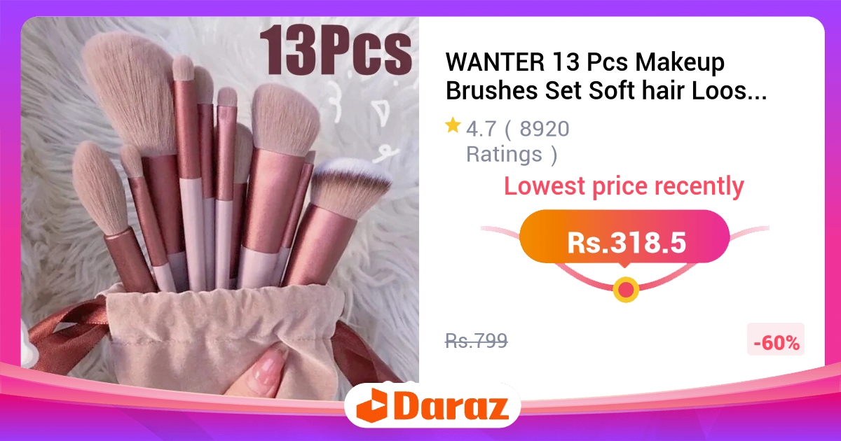 WANTER 13 Pcs Makeup Brushes Set