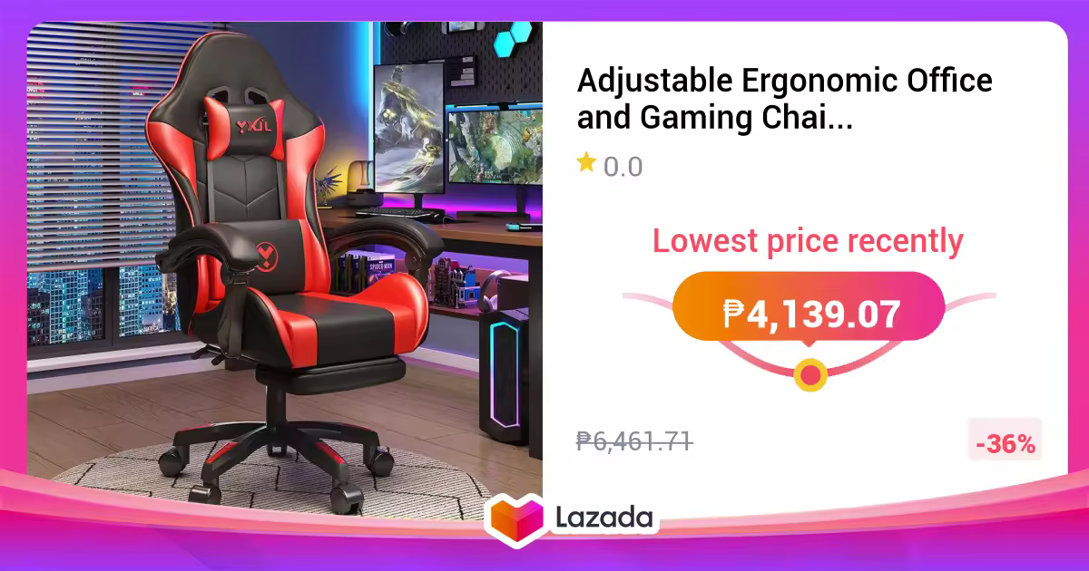 Adjustable Ergonomic Office and Gaming Chair Swivel Reclining