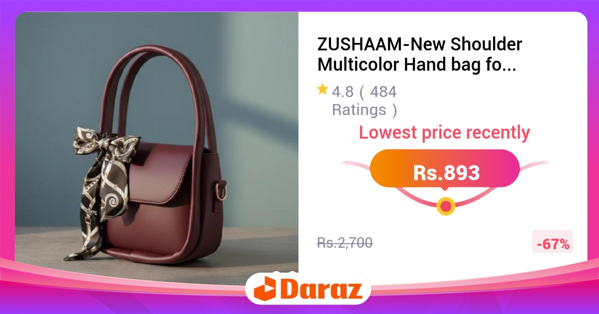 ZUSHAAM Shoulder Handbag for Girls - Premium Multicolor Crossbody