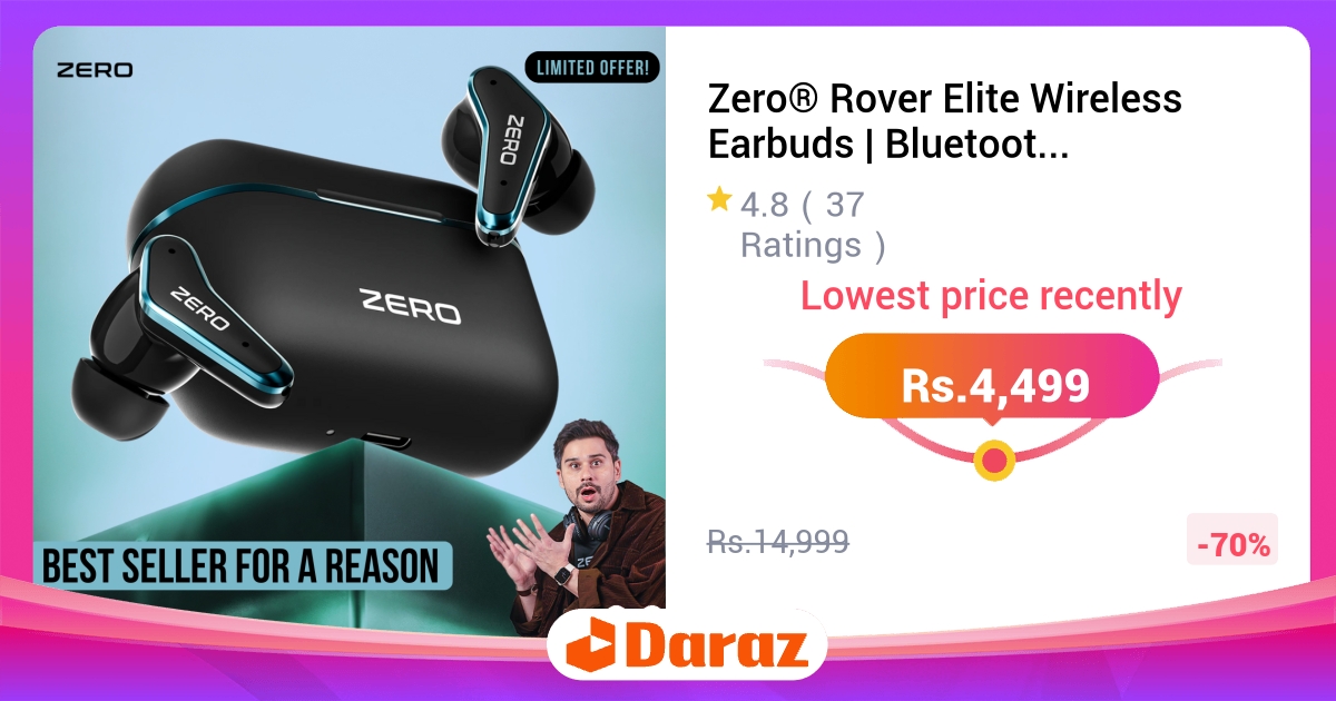 Zero Rover Elite Wireless Earbuds Bluetooth 5.4