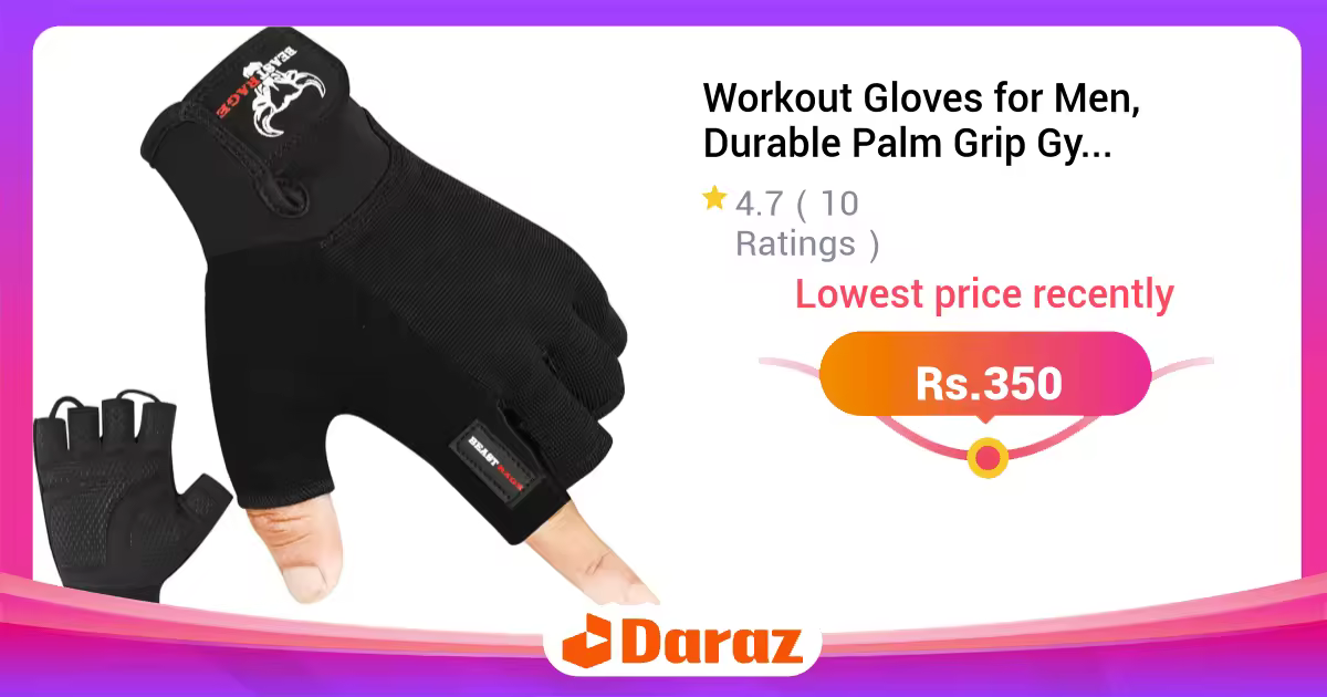 Workout Gloves for Men, Durable Palm Grip Gym Gloves Women Half Finger Elasticated Training Weight Lifting Strength Bodybuilding Anti Slip Cycling Gloves Exercise