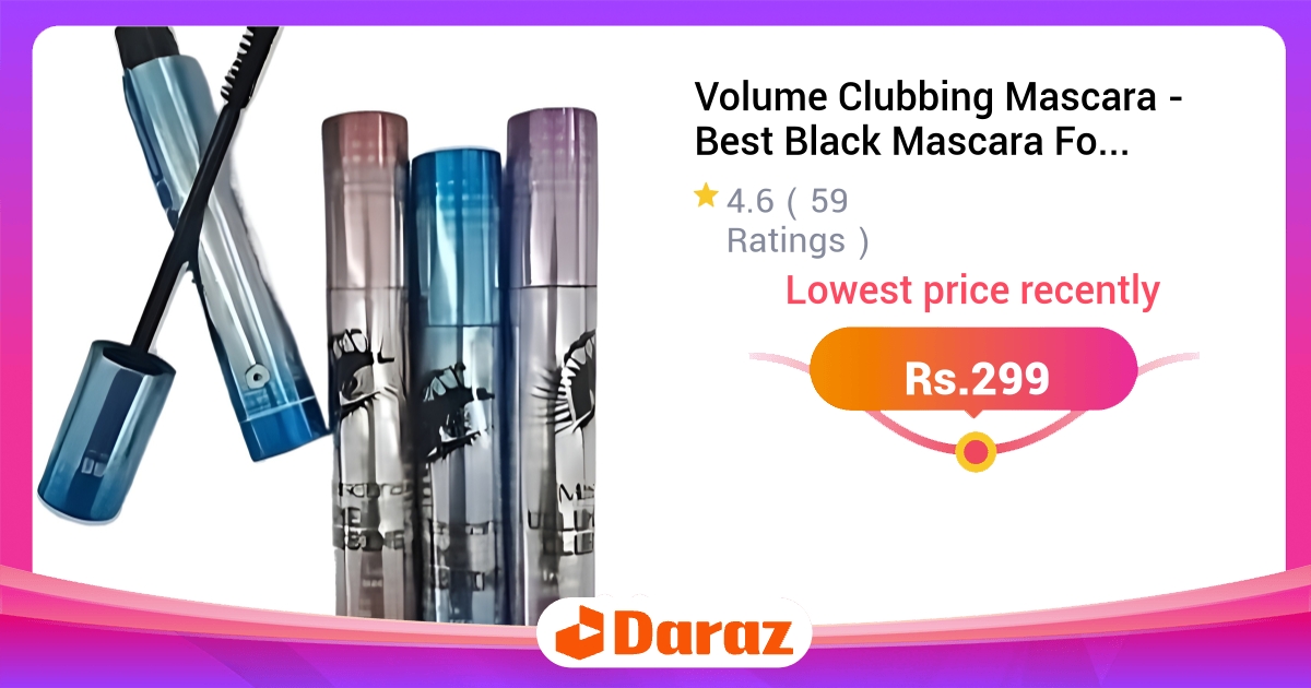 Volume Clubbing Mascara - Best Black Mascara For Girls and Women - For Events and Parties