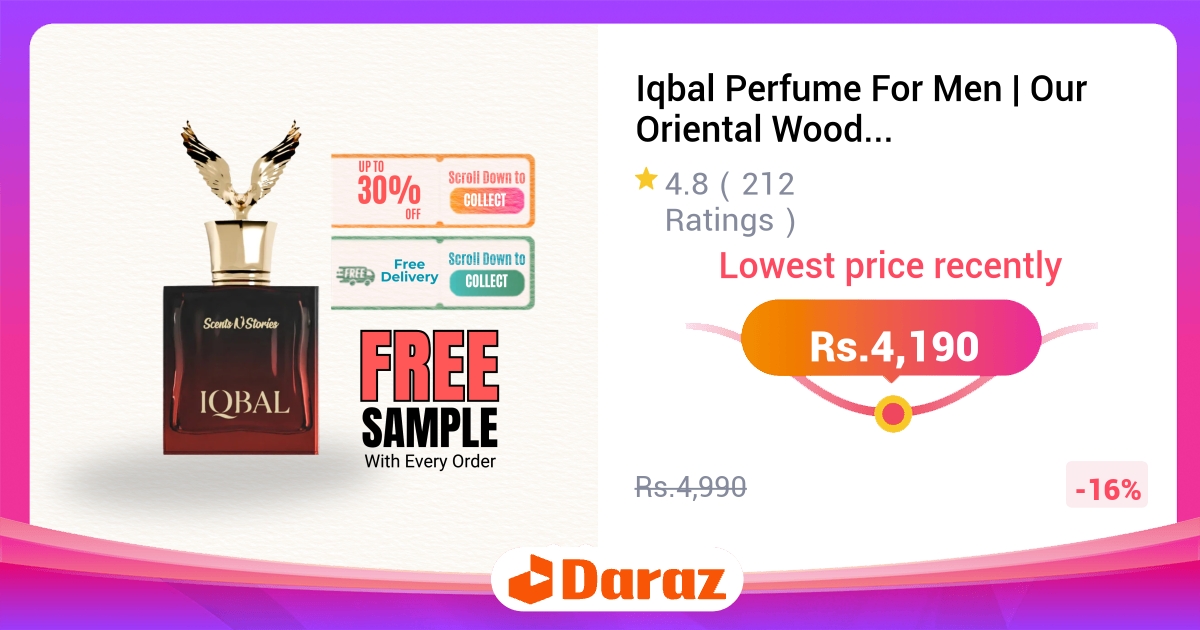 Iqbal Perfume For Men 50ml - Oriental Woody, Best Selling by Scents N Stories
