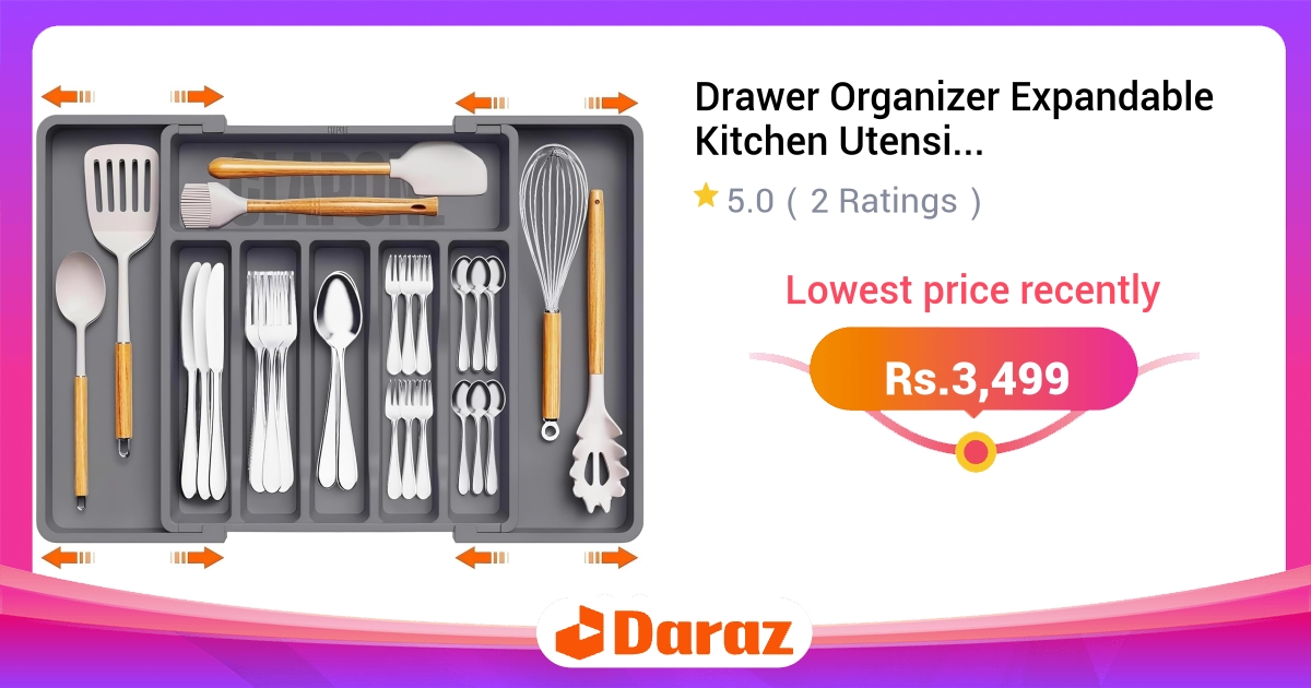 Drawer Organizer Expandable Kitchen Utensil Holder
