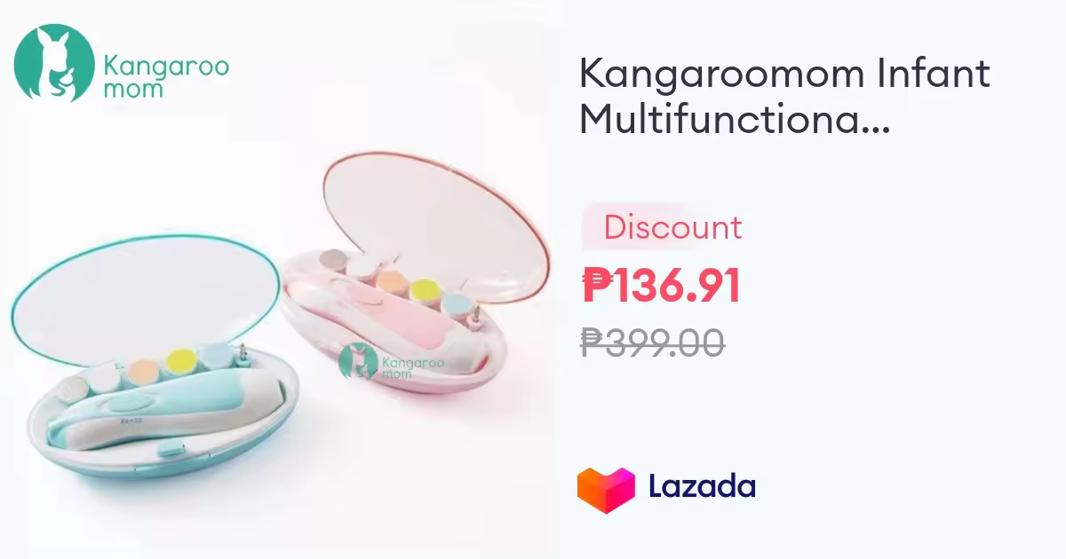 Check out Kangaroomom Infant Multifunctional Electric Baby Nail Trimmer Set. Get it on Lazada now!