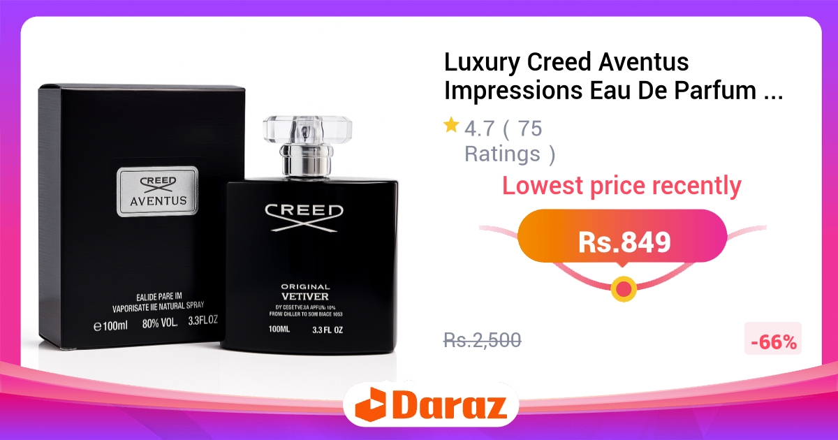 Luxury Creed Aventus Impression EDP 100ml - Premium Men's Fragrance, Fresh Fruity Woody Scent
