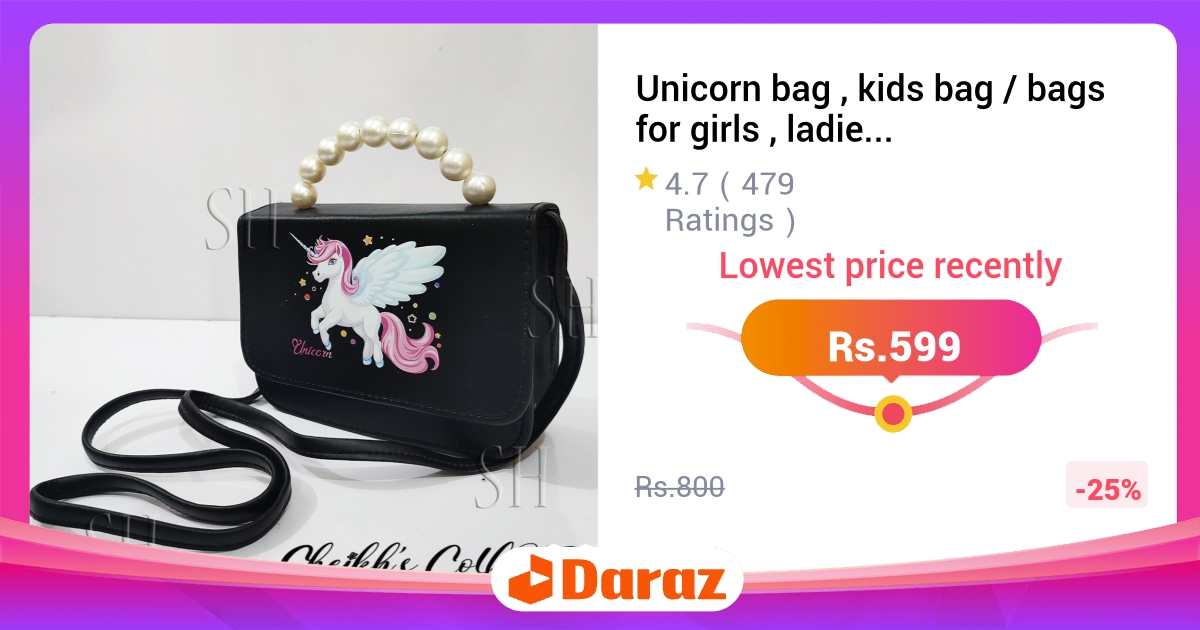 Unicorn Bag Kids Crossbody Shoulder Handbag
