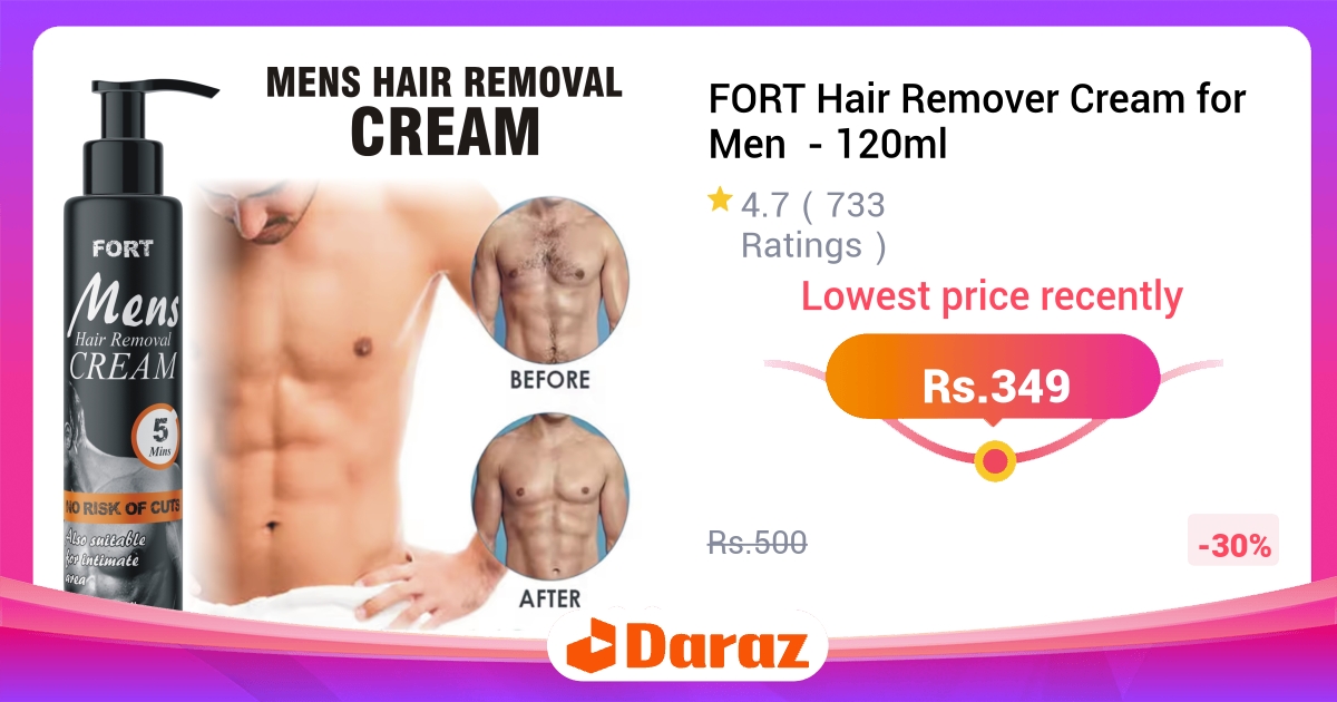 FORT Hair Remover Cream for Men 120ml