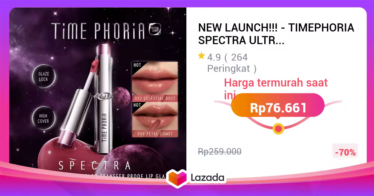 NEW LAUNCH!!! - TIMEPHORIA SPECTRA ULTRA STAY-COLOR TRANSFER PROOF LIP GLAZE lip Glaze