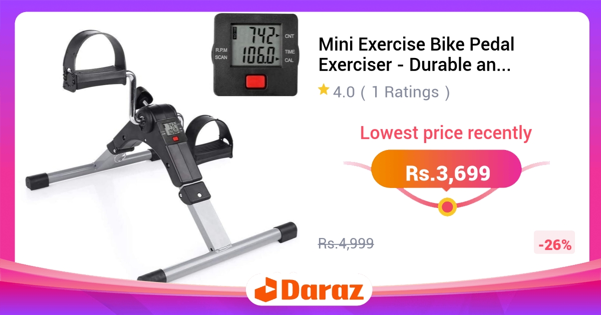 Mini Exercise Bike Pedal Exerciser - Durable, Easy to Use