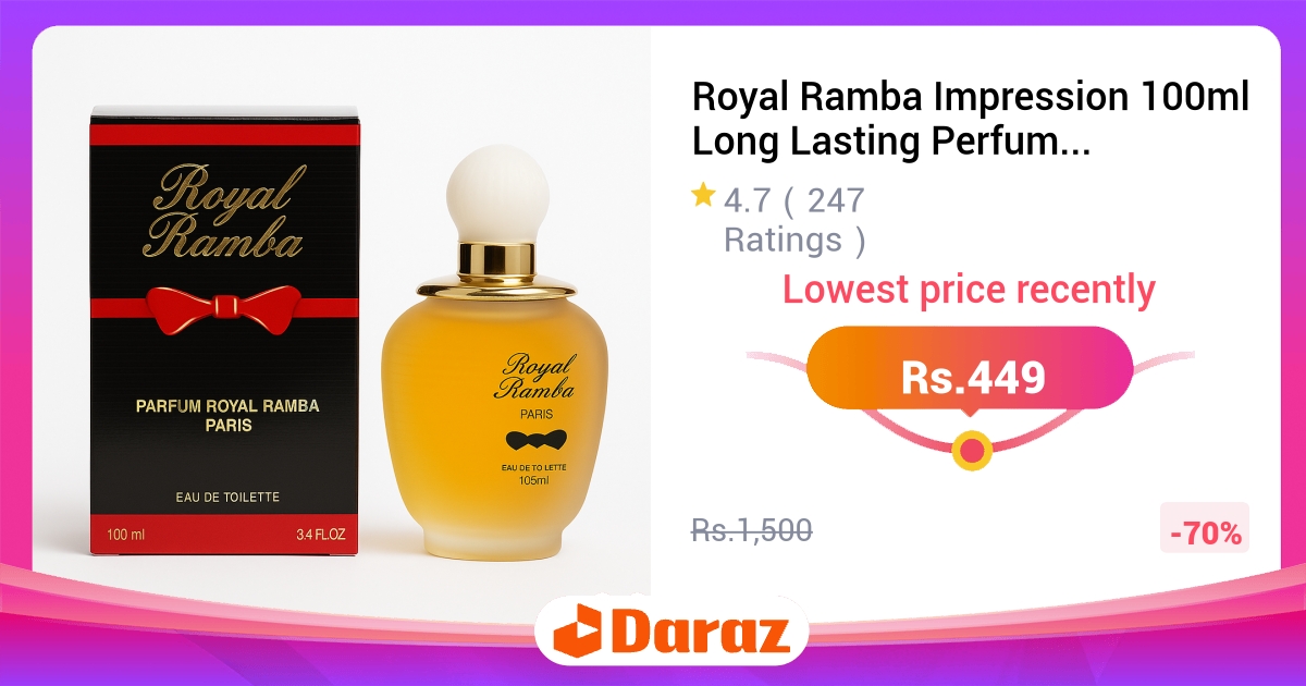 Royal Ramba Impression 100ml for Women - Long Lasting Sweet Floral Musky Fragrance