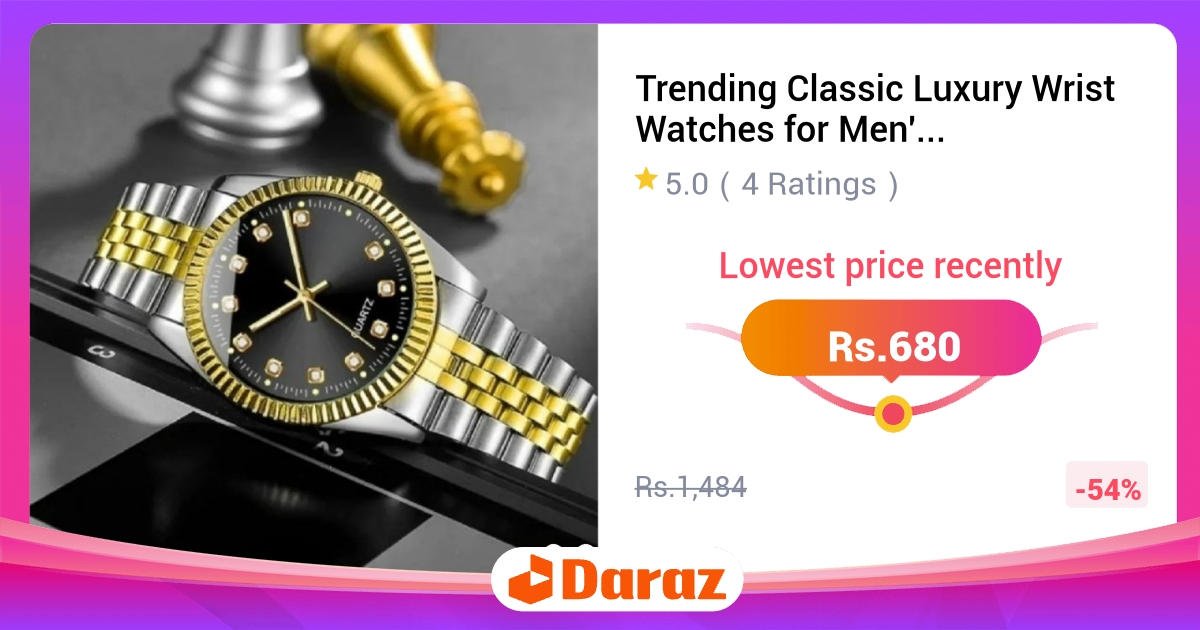 Trending Classic Luxury Wrist Watch for Men - Water Resistant, Stylish