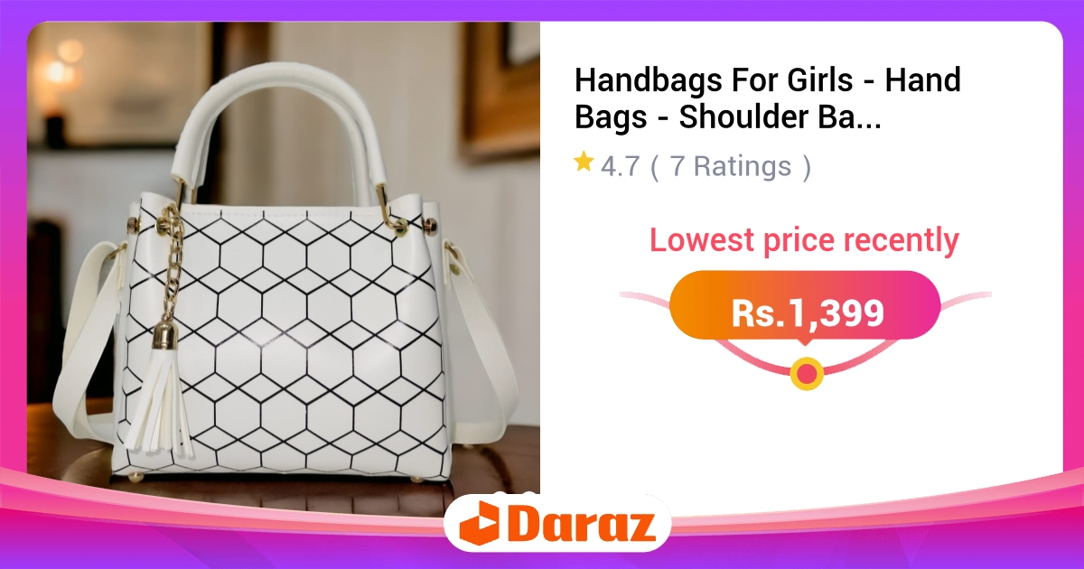 Designer Shoulder Handbag with Long Belt for Girls