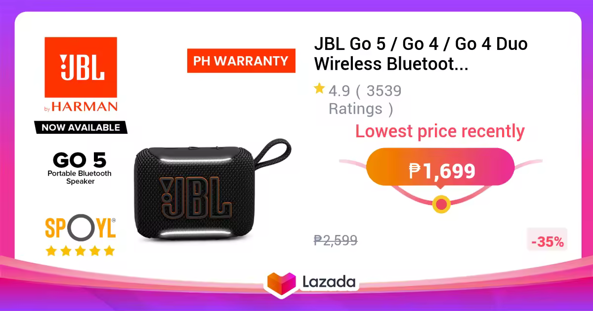 JBL Go 5 / Go 4 / Go 4 Duo Wireless Bluetooth Speaker - Spoyl Store