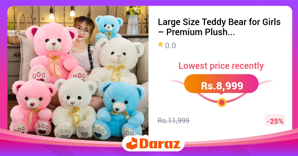 Large Size Teddy Bear 40 inch Premium Plush Washable