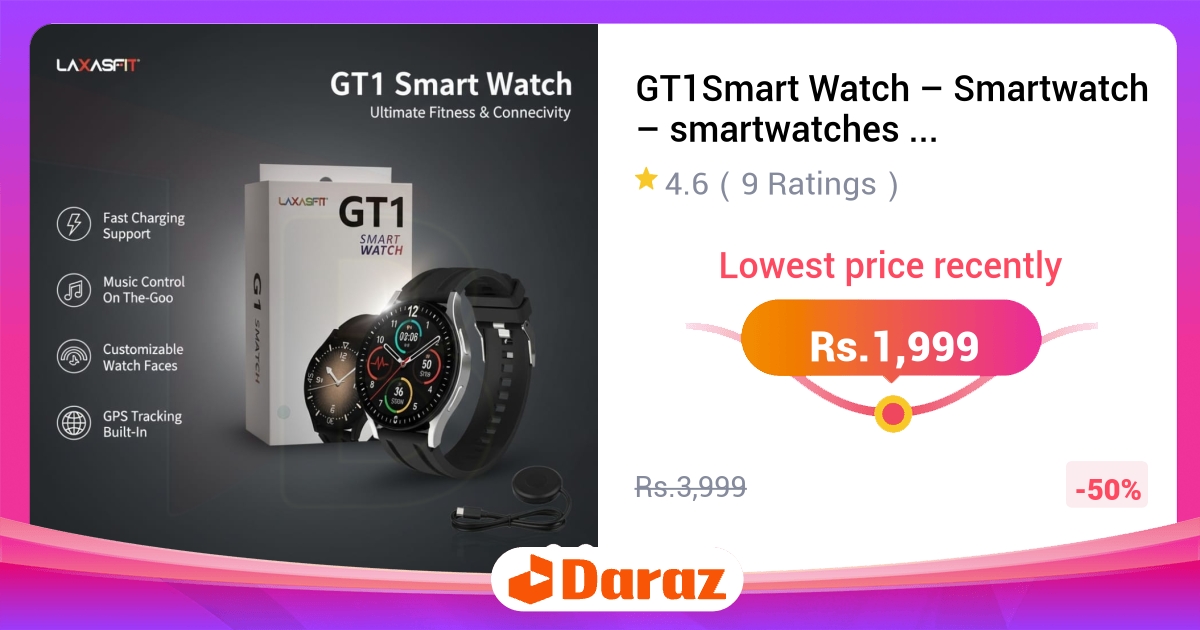 GT1 Smart Watch Bluetooth Call Fitness Tracker Waterproof