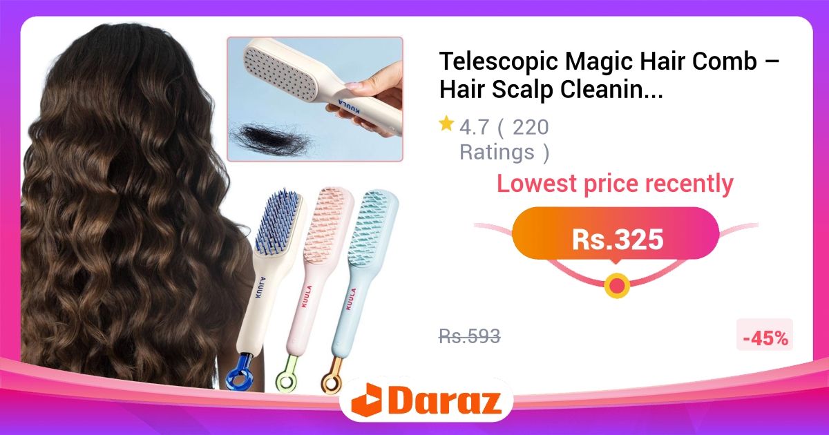 Telescopic Magic Hair Comb - Scalp Cleaning, Anti-Static Detangling