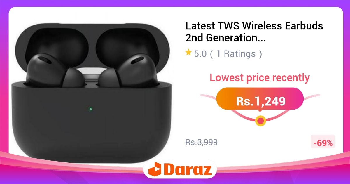TWS Wireless Earbuds 2nd Generation Titanium Bluetooth 5.0
