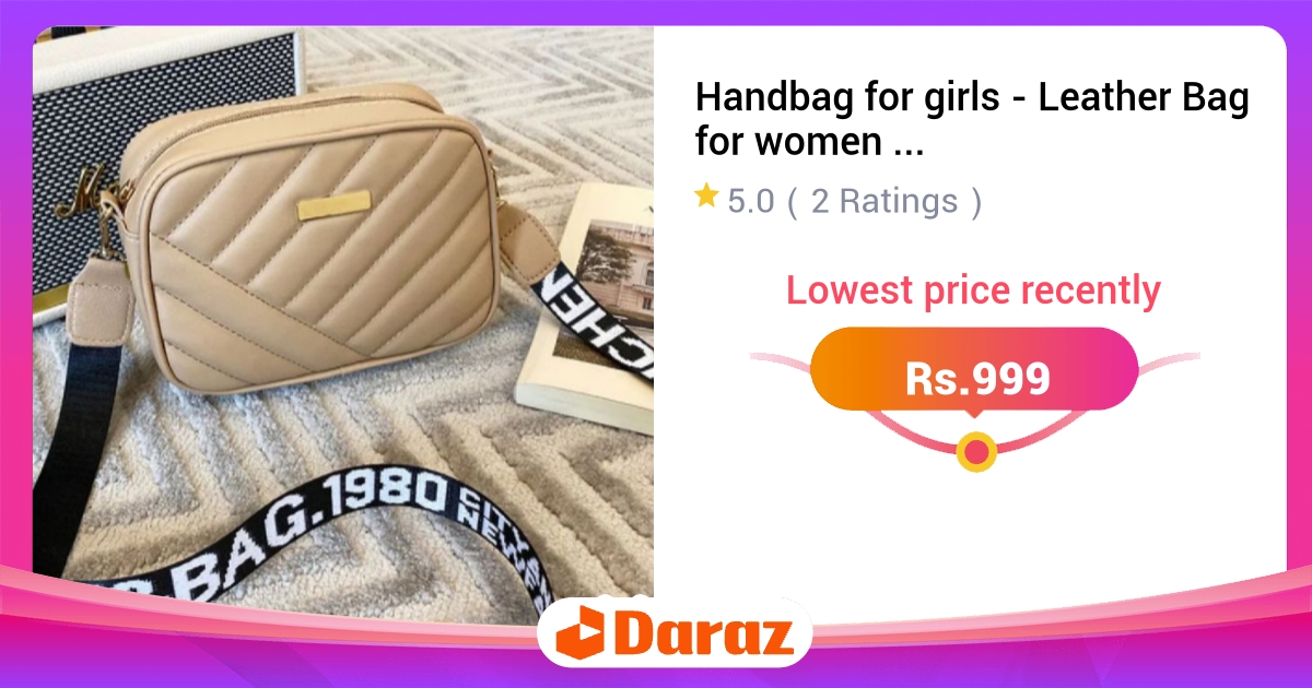 Leather Shoulder Bag with Phone Pouch for Girls