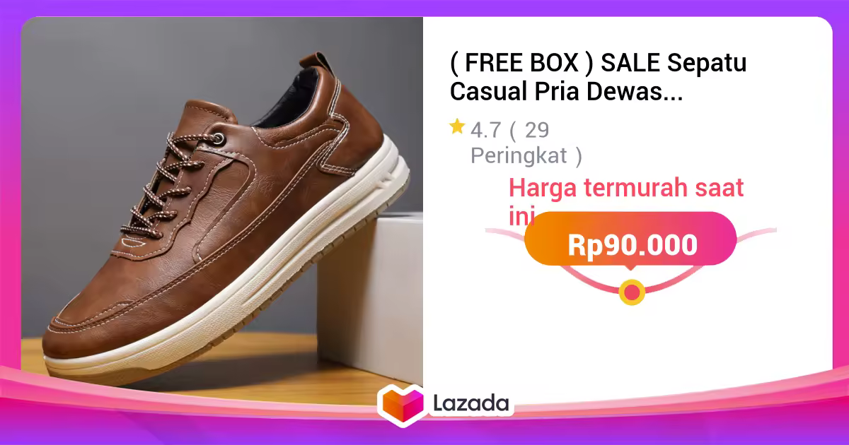 ( FREE BOX ) SALE Sepatu Casual Pria Dewasa Import Shoes Fashion Trendy JL129362