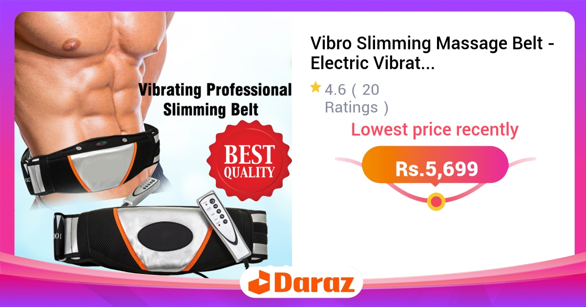 Vibro Slimming Massage Belt - Electric Vibrating Fat Burning Belt for Men & Women