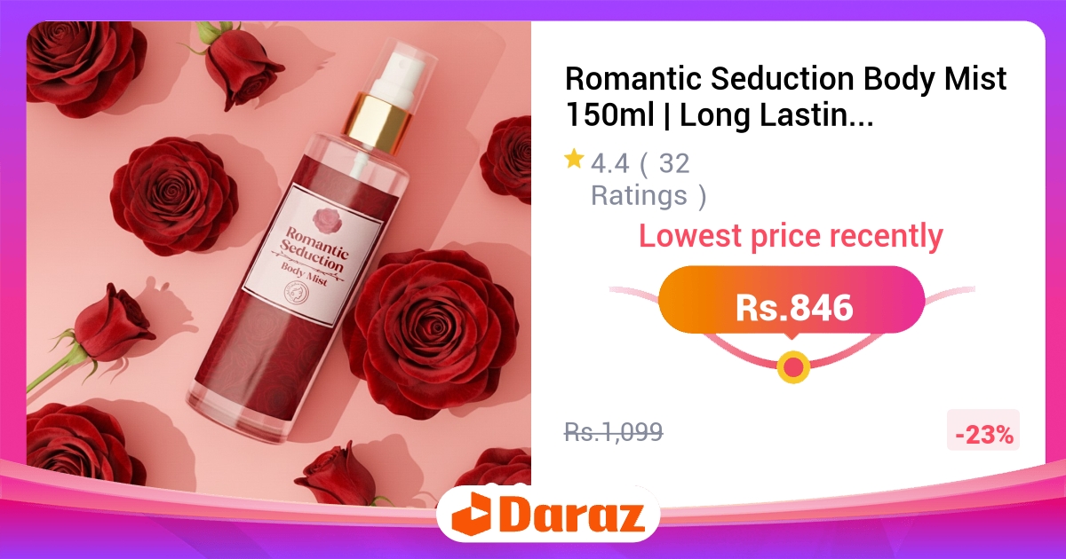 Romantic Seduction Body Mist 150ml - Long Lasting Floral Perfume
