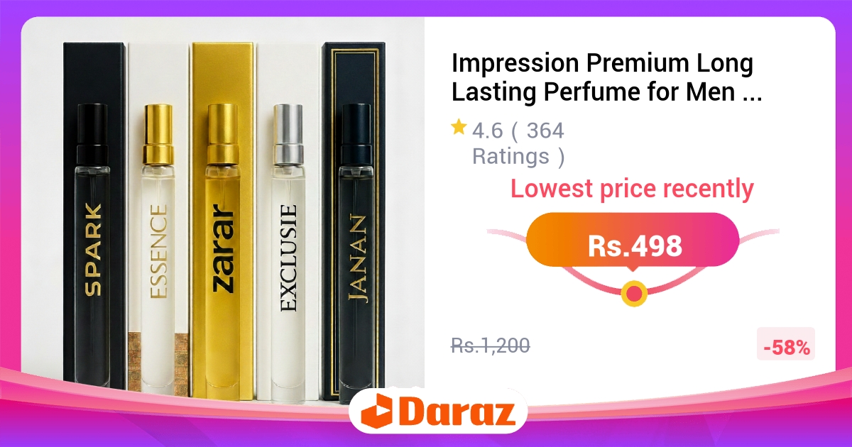 Impression Premium Long Lasting Perfume for Men 35ml - Strong Masculine Scent