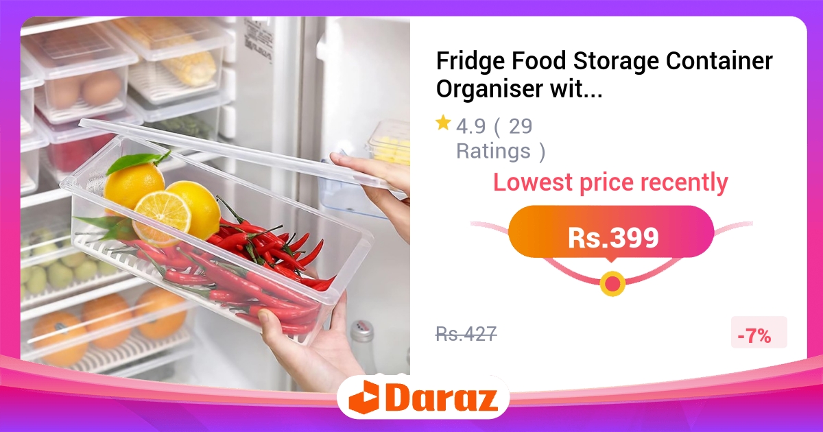 Fridge Food Storage Container Drain Tray 1500ml
