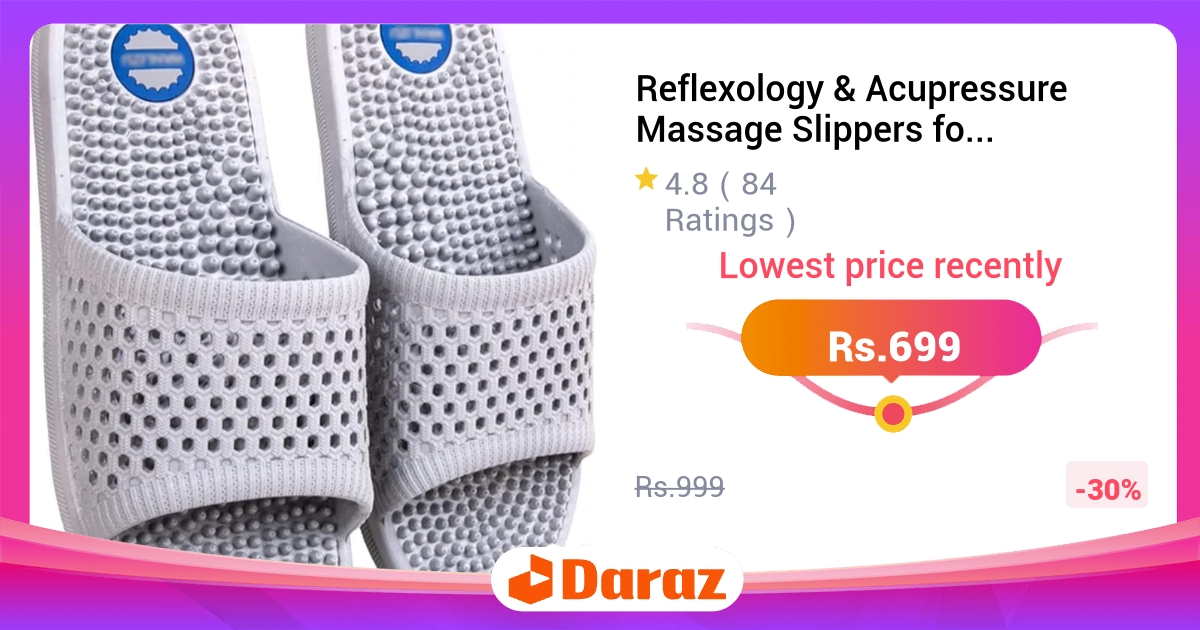 Reflexology Acupressure Massage Slippers Foot Pain Relief
