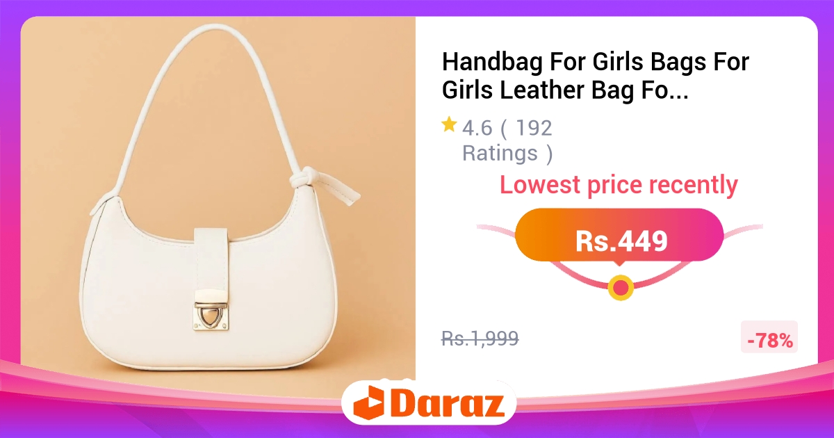 Handbag For Girls - Leather Shoulder Bag for Women, Casual with Phone Pouch