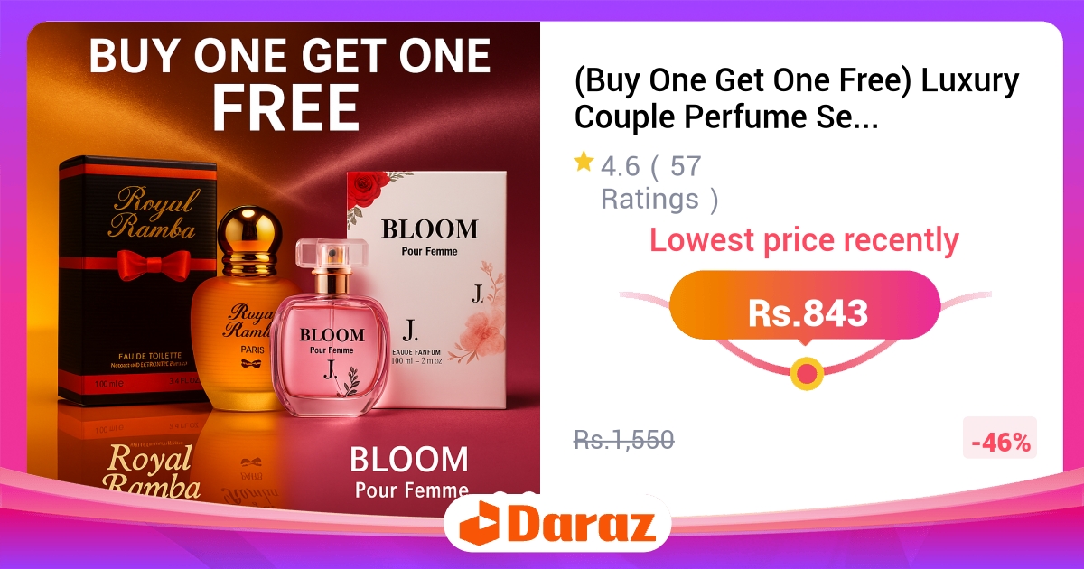 Luxury Couple Perfume Set - Royal Ramba + Bloom Pour Femme 100ml Each, BOGO Deal