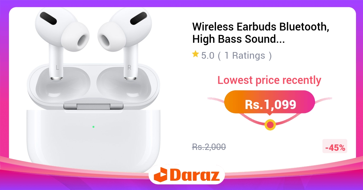 Wireless Earbuds Bluetooth High Bass Waterproof