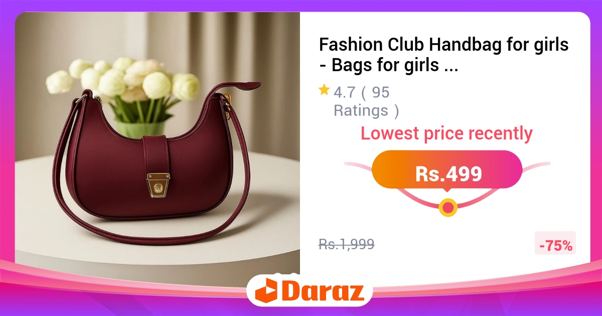 Fashion Club Handbag for Girls - Leather Crossbody & Shoulder Bag with Phone Pouch