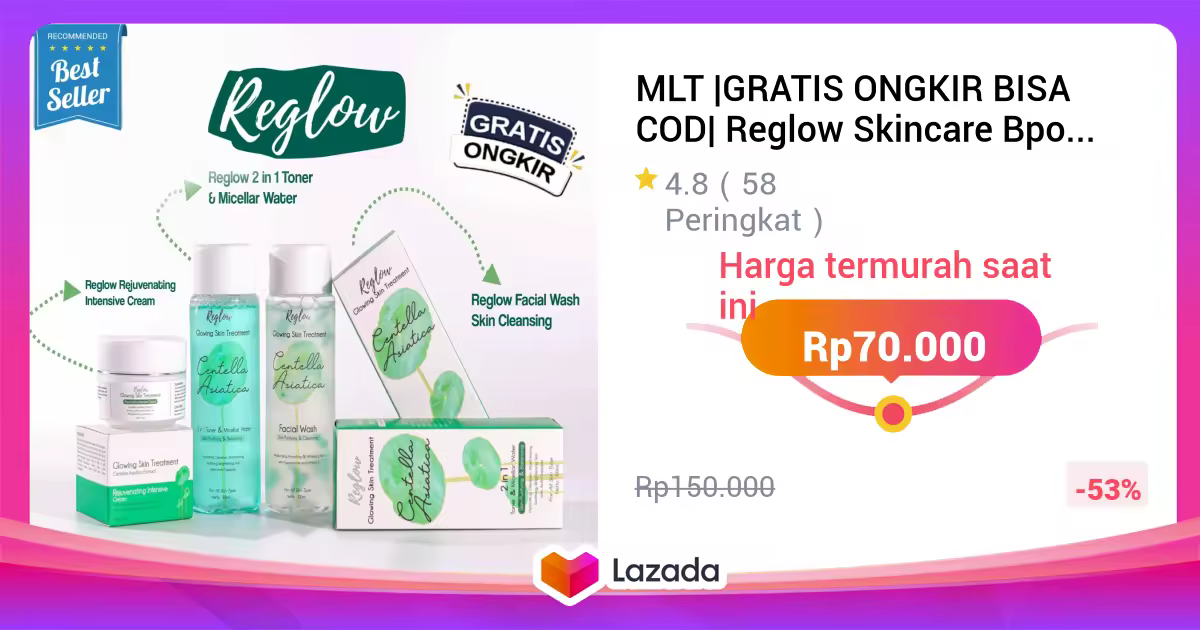 MLT |GRATIS ONGKIR BISA COD| Reglow Skincare Bpom Paket Skincare Reglow dr Shindy Putri Glowing Skin Treatment skincare viral termurah asli bpom halal glowing brightening bisa cod sepaket skincare ampuh untuk jerawat memutihkan
