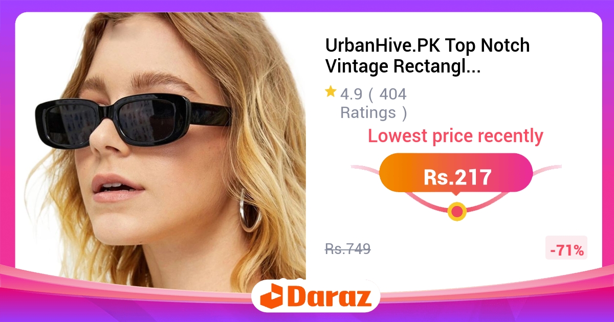 Vintage Rectangle Sunglasses UV400 Retro Square Frame