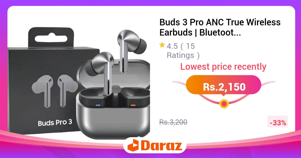 Buds 3 Pro ANC True Wireless Earbuds Gaming